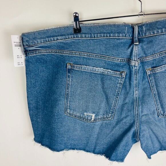New Abercrombie & Fitch Womans Sz 37 24 Plus Shorts Mid Rise Distressed Mom NWT - Picture 9 of 10
